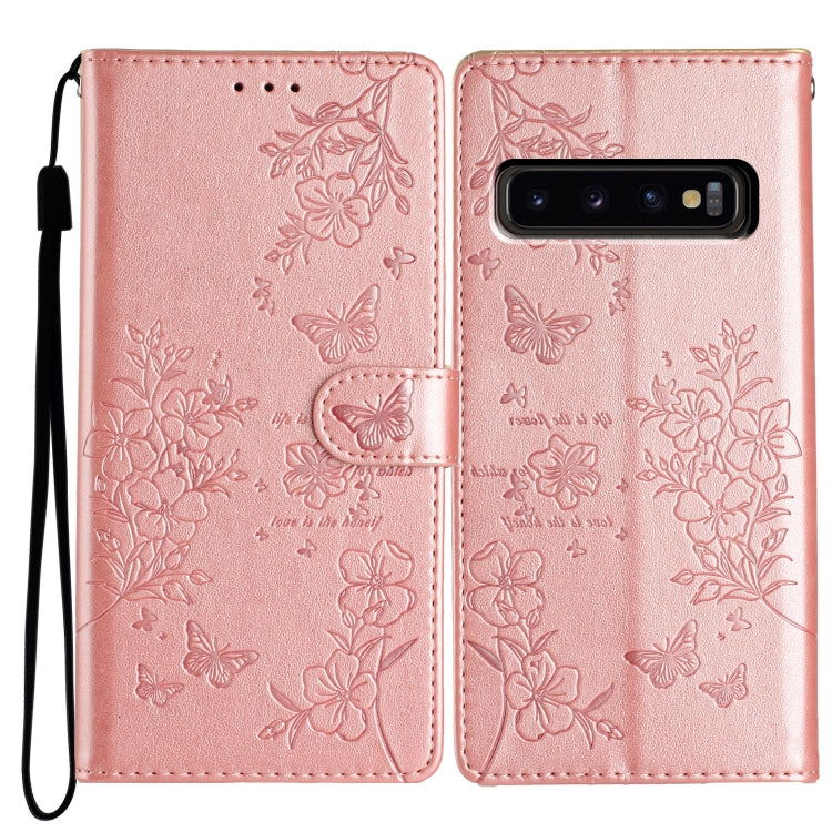 Custodia per cellulare in pelle con farfalle e fiori, For Samsung Galaxy S10+, For Samsung Galaxy S10