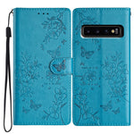 Custodia per cellulare in pelle con farfalle e fiori, For Samsung Galaxy S10+, For Samsung Galaxy S10