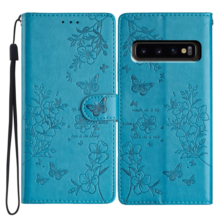 Custodia per cellulare in pelle con farfalle e fiori, For Samsung Galaxy S10+, For Samsung Galaxy S10