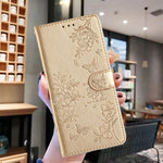 Custodia per cellulare in pelle con farfalle e fiori, For Samsung Galaxy S10+, For Samsung Galaxy S10