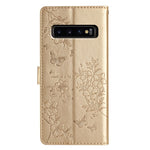 Custodia per cellulare in pelle con farfalle e fiori, For Samsung Galaxy S10+, For Samsung Galaxy S10