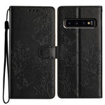 Custodia per cellulare in pelle con farfalle e fiori, For Samsung Galaxy S10+, For Samsung Galaxy S10