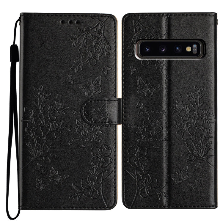 Custodia per cellulare in pelle con farfalle e fiori, For Samsung Galaxy S10+, For Samsung Galaxy S10