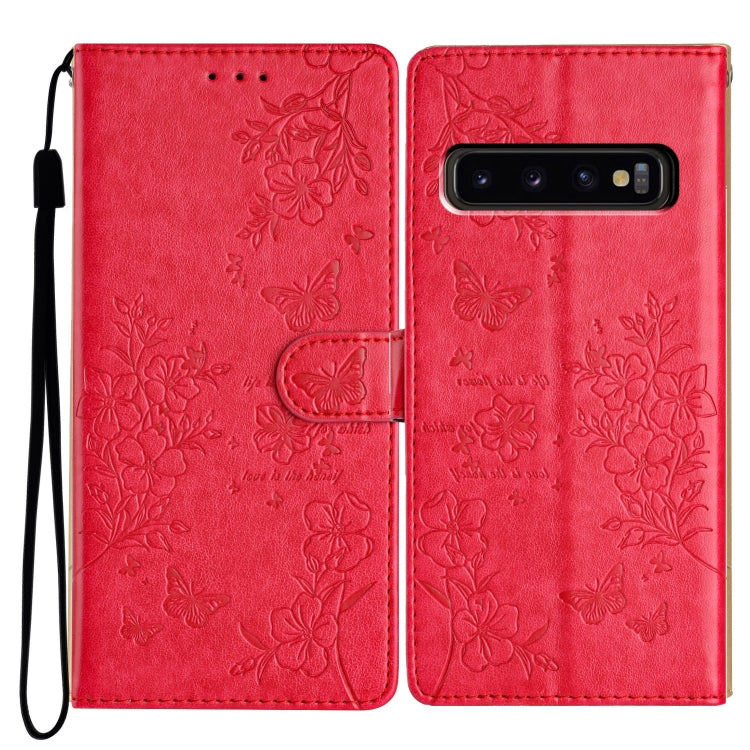 Custodia per cellulare in pelle con farfalle e fiori, For Samsung Galaxy S10+, For Samsung Galaxy S10