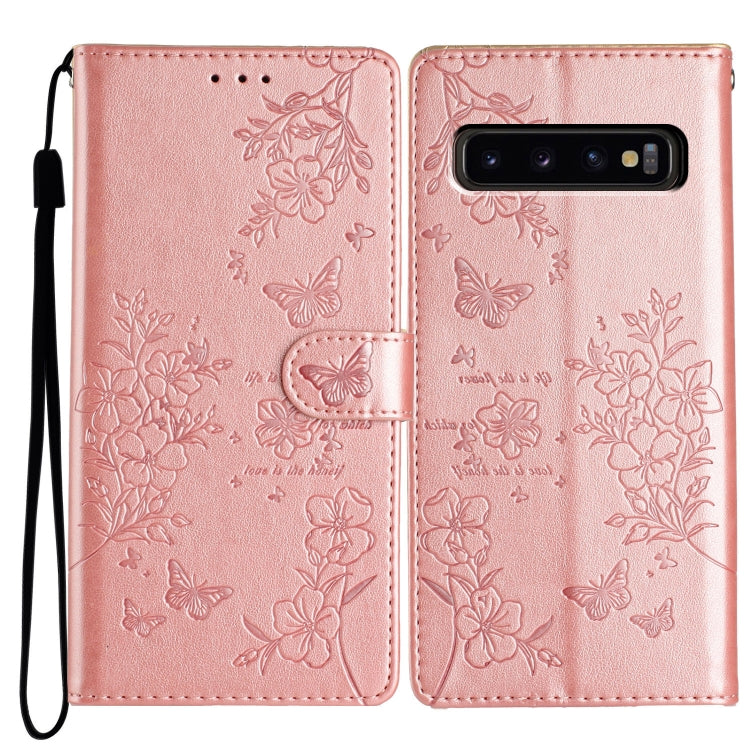 Custodia per cellulare in pelle con farfalle e fiori, For Samsung Galaxy S10+, For Samsung Galaxy S10