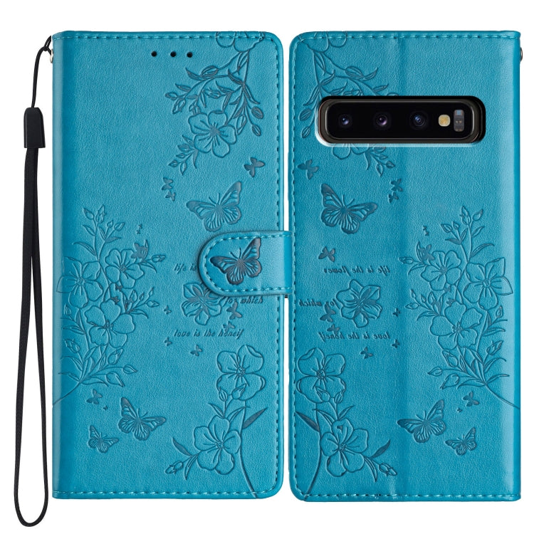 Custodia per cellulare in pelle con farfalle e fiori, For Samsung Galaxy S10+, For Samsung Galaxy S10