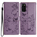 Custodia per cellulare in pelle con farfalle e fiori, For Samsung Galaxy S20 Ultra, For Samsung Galaxy S20, For Samsung Galaxy S20+, For Samsung Galaxy S10e
