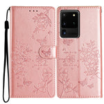 Custodia per cellulare in pelle con farfalle e fiori, For Samsung Galaxy S20 Ultra, For Samsung Galaxy S20, For Samsung Galaxy S20+, For Samsung Galaxy S10e