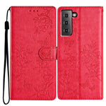 Custodia per cellulare in pelle con farfalle e fiori, For Samsung Galaxy S21 FE 5G, For Samsung Galaxy S21 5G, For Samsung Galaxy S21+ 5G, For Samsung Galaxy S21 Ultra 5G