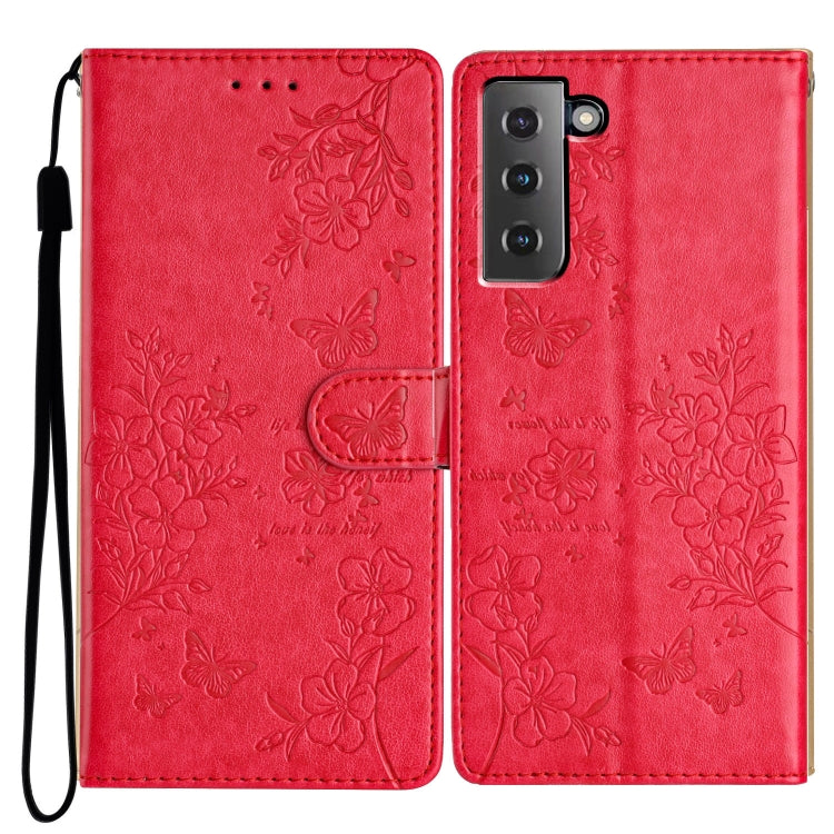 Custodia per cellulare in pelle con farfalle e fiori, For Samsung Galaxy S21 FE 5G, For Samsung Galaxy S21 5G, For Samsung Galaxy S21+ 5G, For Samsung Galaxy S21 Ultra 5G