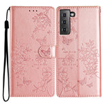 Custodia per cellulare in pelle con farfalle e fiori, For Samsung Galaxy S21 FE 5G, For Samsung Galaxy S21 5G, For Samsung Galaxy S21+ 5G, For Samsung Galaxy S21 Ultra 5G