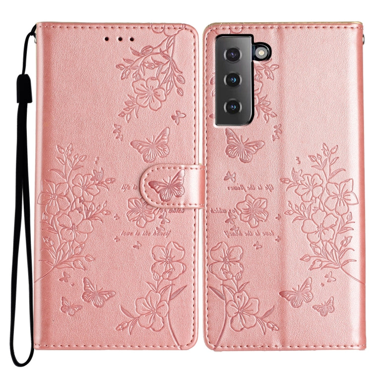 Custodia per cellulare in pelle con farfalle e fiori, For Samsung Galaxy S21 FE 5G, For Samsung Galaxy S21 5G, For Samsung Galaxy S21+ 5G, For Samsung Galaxy S21 Ultra 5G