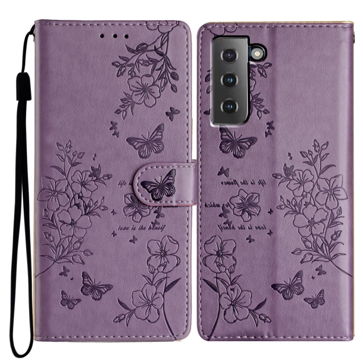 Custodia per cellulare in pelle con farfalle e fiori, For Samsung Galaxy S21 FE 5G, For Samsung Galaxy S21 5G, For Samsung Galaxy S21+ 5G, For Samsung Galaxy S21 Ultra 5G
