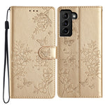 Custodia per cellulare in pelle con farfalle e fiori, For Samsung Galaxy S21 FE 5G, For Samsung Galaxy S21 5G, For Samsung Galaxy S21+ 5G, For Samsung Galaxy S21 Ultra 5G
