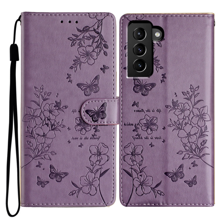 Custodia per cellulare in pelle con farfalle e fiori, For Samsung Galaxy S21 FE 5G, For Samsung Galaxy S21 5G, For Samsung Galaxy S21+ 5G, For Samsung Galaxy S21 Ultra 5G