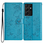 Custodia per cellulare in pelle con farfalle e fiori, For Samsung Galaxy S21 FE 5G, For Samsung Galaxy S21 5G, For Samsung Galaxy S21+ 5G, For Samsung Galaxy S21 Ultra 5G