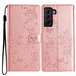 Custodia per cellulare in pelle con farfalle e fiori, For Samsung Galaxy S20 FE, For Samsung Galaxy S22 Ultra 5G, For Samsung Galaxy S22+ 5G, For Samsung Galaxy S22 5G