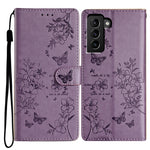 Custodia per cellulare in pelle con farfalle e fiori, For Samsung Galaxy S20 FE, For Samsung Galaxy S22 Ultra 5G, For Samsung Galaxy S22+ 5G, For Samsung Galaxy S22 5G