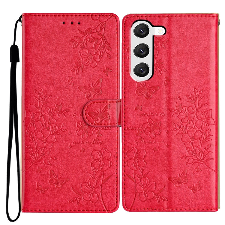 Custodia per cellulare in pelle con farfalle e fiori, For Samsung Galaxy S23 FE 5G, For Samsung Galaxy S23 Ultra 5G, For Samsung Galaxy S23+ 5G, For Samsung Galaxy S23 5G