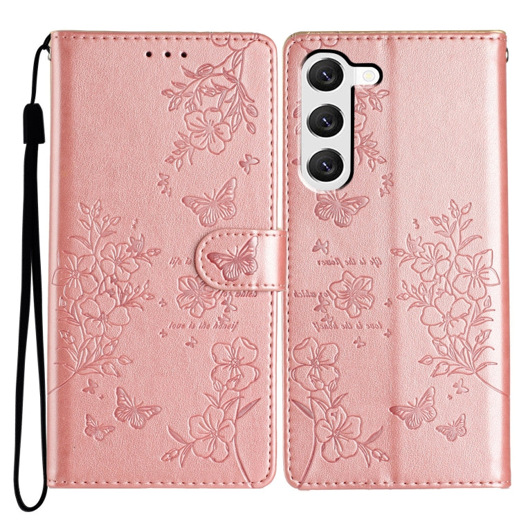 Custodia per cellulare in pelle con farfalle e fiori, For Samsung Galaxy S23 FE 5G, For Samsung Galaxy S23 Ultra 5G, For Samsung Galaxy S23+ 5G, For Samsung Galaxy S23 5G