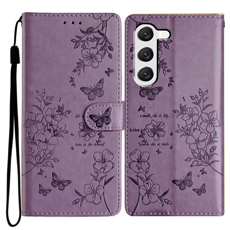 Custodia per cellulare in pelle con farfalle e fiori, For Samsung Galaxy S23 FE 5G, For Samsung Galaxy S23 Ultra 5G, For Samsung Galaxy S23+ 5G, For Samsung Galaxy S23 5G