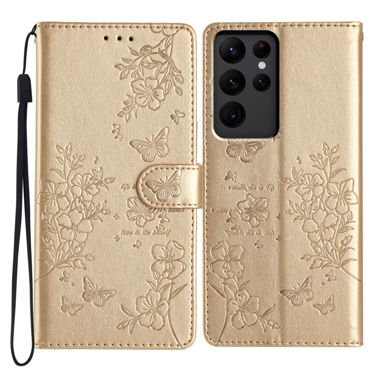 Custodia per cellulare in pelle con farfalle e fiori, For Samsung Galaxy S23 FE 5G, For Samsung Galaxy S23 Ultra 5G, For Samsung Galaxy S23+ 5G, For Samsung Galaxy S23 5G