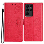 Custodia per cellulare in pelle con farfalle e fiori, For Samsung Galaxy S23 FE 5G, For Samsung Galaxy S23 Ultra 5G, For Samsung Galaxy S23+ 5G, For Samsung Galaxy S23 5G