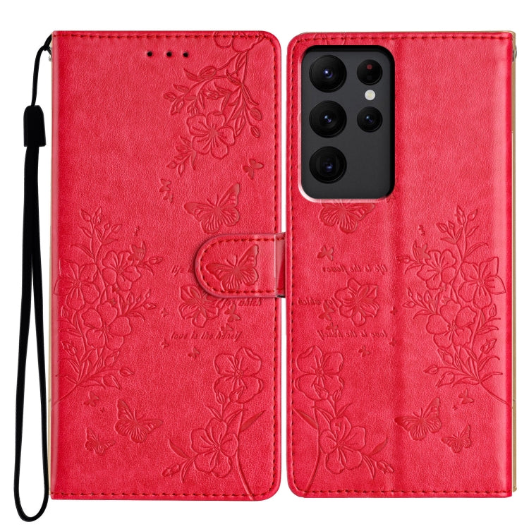 Custodia per cellulare in pelle con farfalle e fiori, For Samsung Galaxy S23 FE 5G, For Samsung Galaxy S23 Ultra 5G, For Samsung Galaxy S23+ 5G, For Samsung Galaxy S23 5G