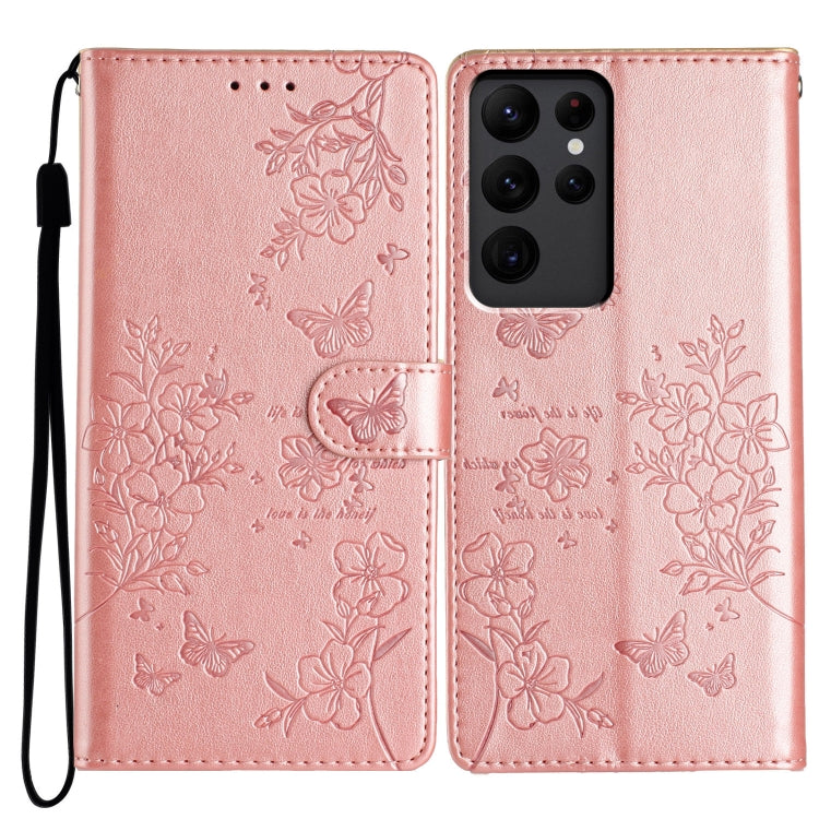 Custodia per cellulare in pelle con farfalle e fiori, For Samsung Galaxy S23 FE 5G, For Samsung Galaxy S23 Ultra 5G, For Samsung Galaxy S23+ 5G, For Samsung Galaxy S23 5G