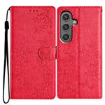 Custodia per cellulare in pelle con farfalle e fiori, For Samsung Galaxy S25 Edge 5G, For Samsung Galaxy S24 Ultra 5G, For Samsung Galaxy S24+ 5G, For Samsung Galaxy S24 5G