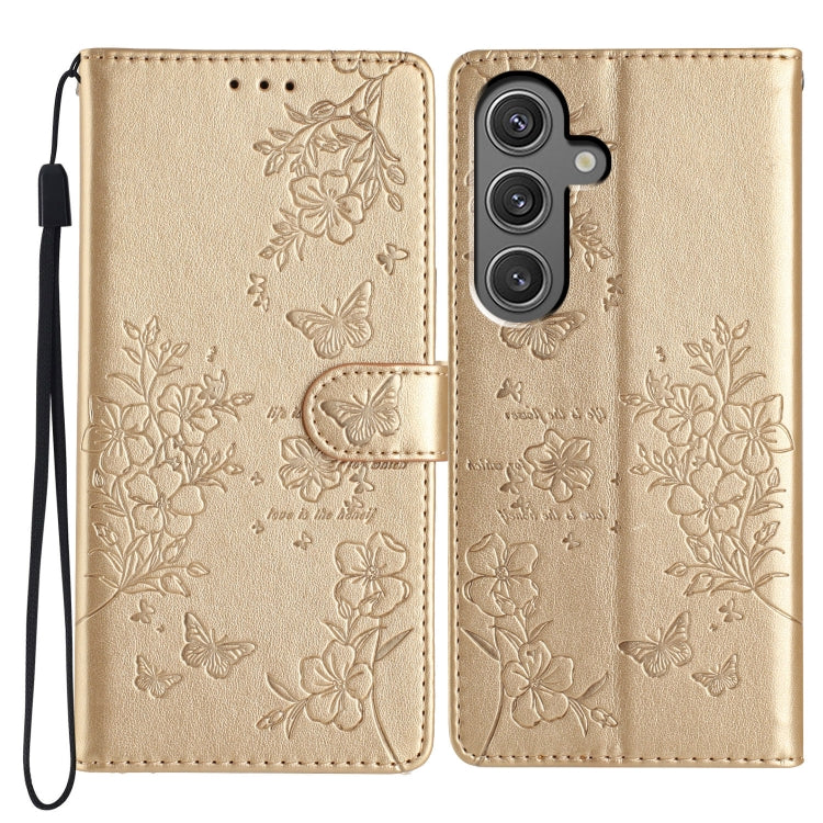 Custodia per cellulare in pelle con farfalle e fiori, For Samsung Galaxy S25 Edge 5G, For Samsung Galaxy S24 Ultra 5G, For Samsung Galaxy S24+ 5G, For Samsung Galaxy S24 5G