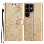 Custodia per cellulare in pelle con farfalle e fiori, For Samsung Galaxy S25 Edge 5G, For Samsung Galaxy S24 Ultra 5G, For Samsung Galaxy S24+ 5G, For Samsung Galaxy S24 5G