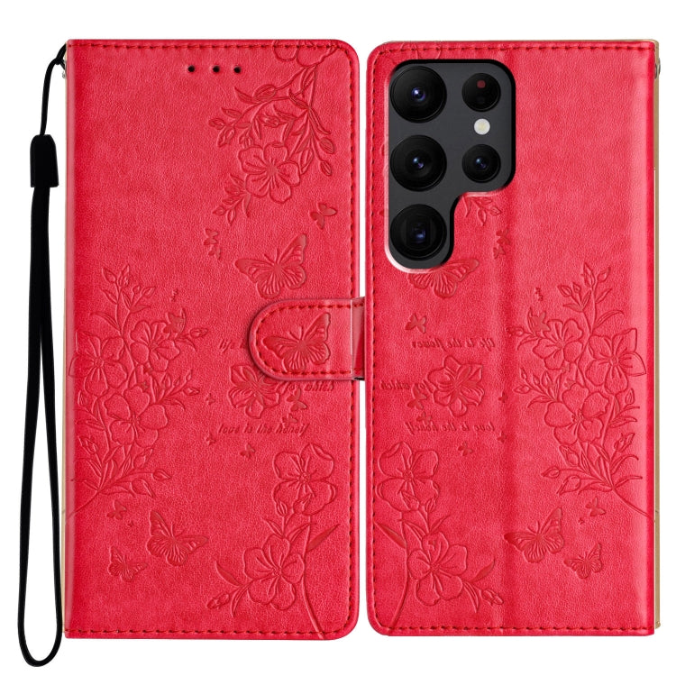 Custodia per cellulare in pelle con farfalle e fiori, For Samsung Galaxy S25 Edge 5G, For Samsung Galaxy S24 Ultra 5G, For Samsung Galaxy S24+ 5G, For Samsung Galaxy S24 5G
