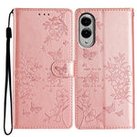 Custodia per cellulare in pelle con farfalle e fiori, For Samsung Galaxy S25 Edge 5G, For Samsung Galaxy S24 Ultra 5G, For Samsung Galaxy S24+ 5G, For Samsung Galaxy S24 5G