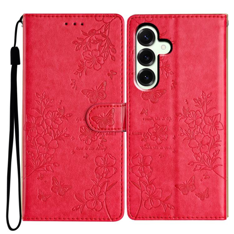 Custodia per cellulare in pelle con farfalle e fiori, For Samsung Galaxy S26 Edge 5G, For Samsung Galaxy S26 Ultra 5G, For Samsung Galaxy S26 5G, For Samsung Galaxy S25 FE 5G