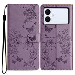 Custodia per cellulare in pelle con farfalle e fiori, For Samsung Galaxy S26 Edge 5G, For Samsung Galaxy S26 Ultra 5G, For Samsung Galaxy S26 5G, For Samsung Galaxy S25 FE 5G