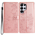 Custodia per cellulare in pelle con farfalle e fiori, For Samsung Galaxy S26 Edge 5G, For Samsung Galaxy S26 Ultra 5G, For Samsung Galaxy S26 5G, For Samsung Galaxy S25 FE 5G