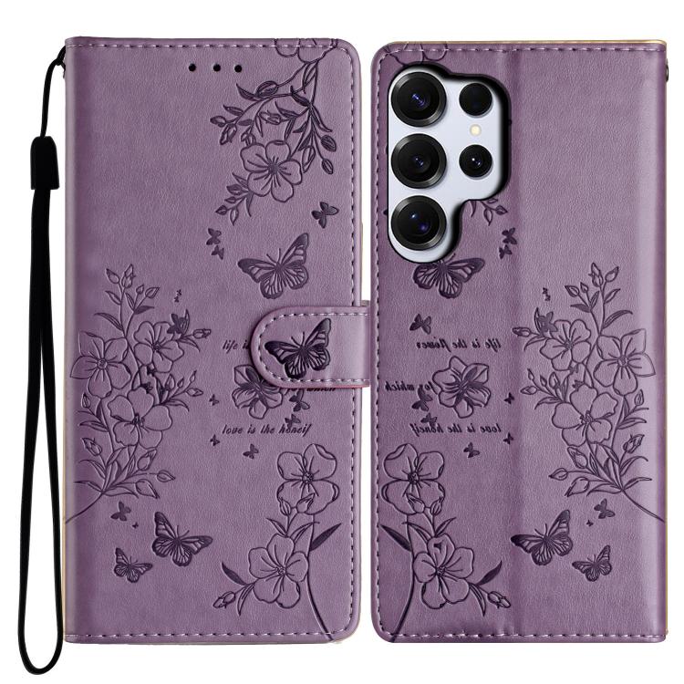 Custodia per cellulare in pelle con farfalle e fiori, For Samsung Galaxy S26 Edge 5G, For Samsung Galaxy S26 Ultra 5G, For Samsung Galaxy S26 5G, For Samsung Galaxy S25 FE 5G