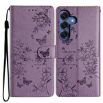 Custodia per cellulare in pelle con farfalle e fiori, For Samsung Galaxy S26 Edge 5G, For Samsung Galaxy S26 Ultra 5G, For Samsung Galaxy S26 5G, For Samsung Galaxy S25 FE 5G