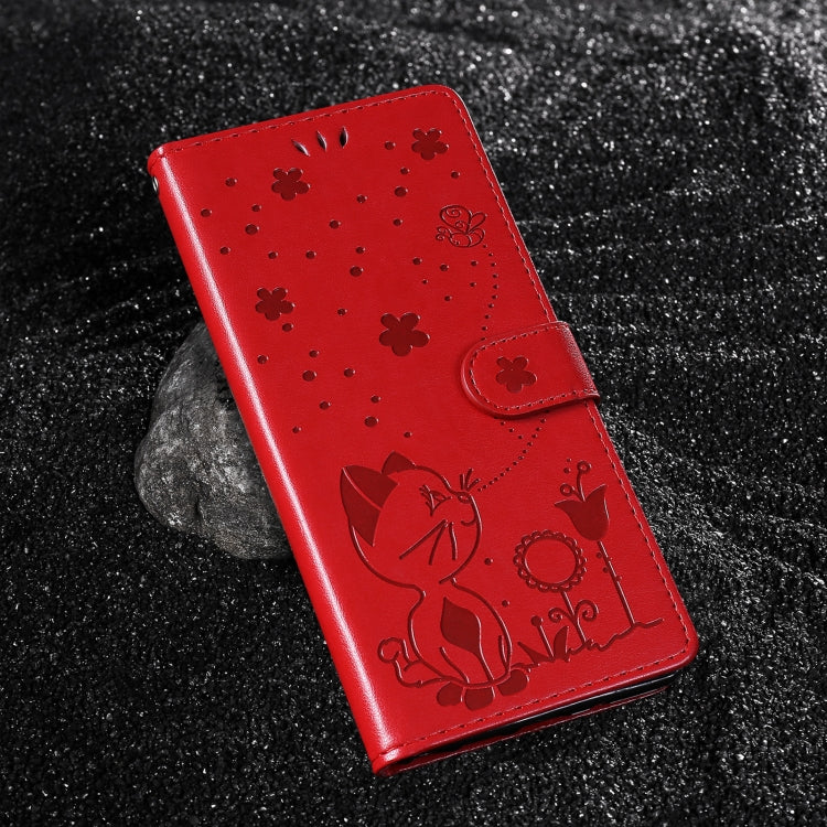 Custodia per cellulare in pelle con motivo gatto e ape in rilievo, For Galaxy S25 Ultra 5G, For Galaxy S24 FE 5G