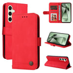 Custodia per telefono in pelle con bottone in metallo e motivo albero della vita Skin Feel, For Samsung Galaxy S25 Ultra 5G, For Samsung Galaxy S24 FE 5G