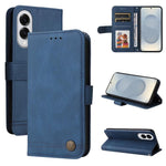 Custodia per telefono in pelle con bottone in metallo e motivo albero della vita Skin Feel, For Samsung Galaxy S26 5G, For Samsung Galaxy S25 Edge 5G, For Samsung Galaxy S25 5G, For Samsung Galaxy S25+ 5G