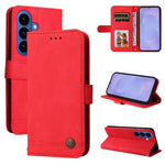 Custodia per telefono in pelle con bottone in metallo e motivo albero della vita Skin Feel, For Samsung Galaxy S26 5G, For Samsung Galaxy S25 Edge 5G, For Samsung Galaxy S25 5G, For Samsung Galaxy S25+ 5G