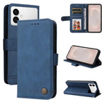 Custodia per telefono in pelle con bottone in metallo e motivo albero della vita Skin Feel, For Galaxy S26 FE 5G, For Samsung Galaxy S26+ 5G, For Samsung Galaxy S26 Edge 5G, For Samsung Galaxy S26 Ultra 5G