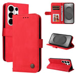 Custodia per telefono in pelle con bottone in metallo e motivo albero della vita Skin Feel, For Galaxy S26 FE 5G, For Samsung Galaxy S26+ 5G, For Samsung Galaxy S26 Edge 5G, For Samsung Galaxy S26 Ultra 5G