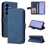 Custodia per telefono in pelle con bottone in metallo e motivo albero della vita Skin Feel, For Galaxy S26 FE 5G, For Samsung Galaxy S26+ 5G, For Samsung Galaxy S26 Edge 5G, For Samsung Galaxy S26 Ultra 5G