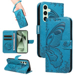 Custodia per telefono in pelle goffrata farfalla a coda di rondine, For Galaxy S25 Ultra 5G, For Galaxy S24 FE 5G
