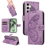 Custodia per telefono in pelle goffrata farfalla a coda di rondine, For Galaxy S25 Ultra 5G, For Galaxy S24 FE 5G