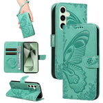 Custodia per telefono in pelle goffrata farfalla a coda di rondine, For Galaxy S25 Ultra 5G, For Galaxy S24 FE 5G