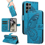 Custodia per telefono in pelle goffrata farfalla a coda di rondine, For Galaxy S25 Ultra 5G, For Galaxy S24 FE 5G